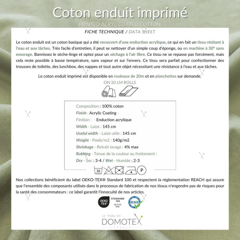 Coton Enduit BRIGITTE Blanc / Pourpre