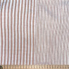 Double gaze Tissé Teint STRIPES Camel / Blanc Casse