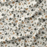 Printed Waterproof Fabric FELYNA Ecru / Brown