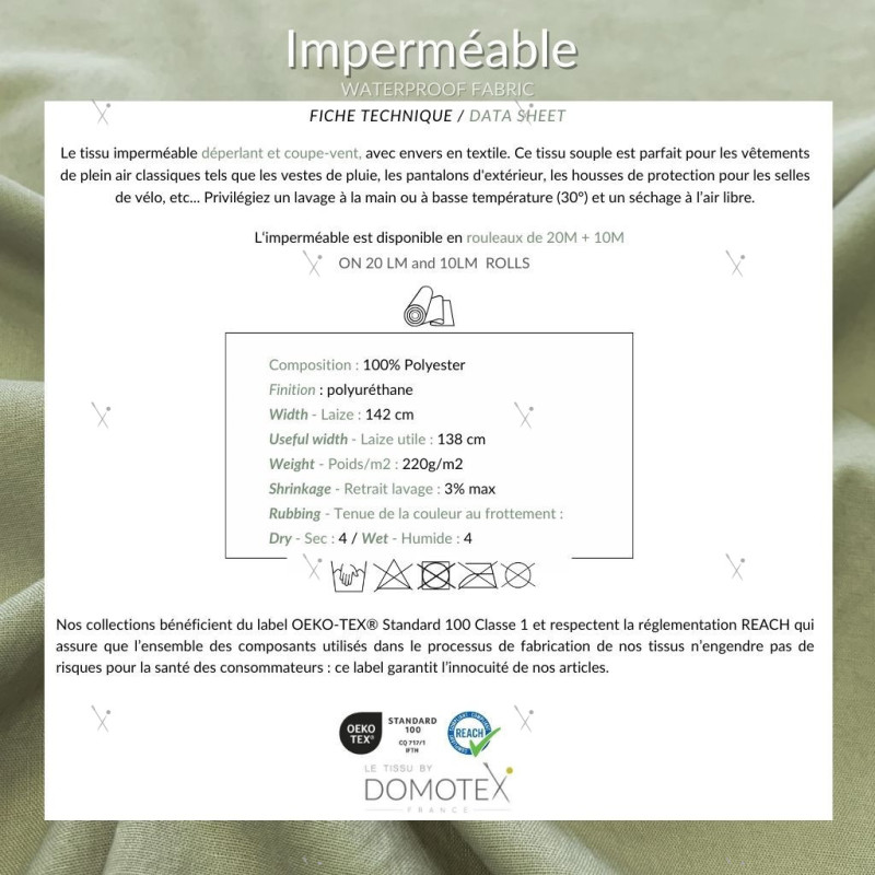 Imperméable Imprimé TORTINA Ecru / Vert