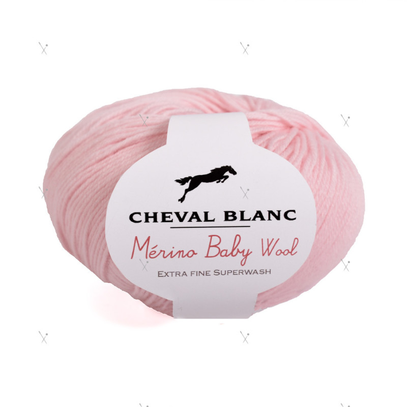 Pelote 50Grs 100% pure laine superwash mérino-ROSE PALE