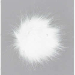 Pompon 100% Polyester Blanc